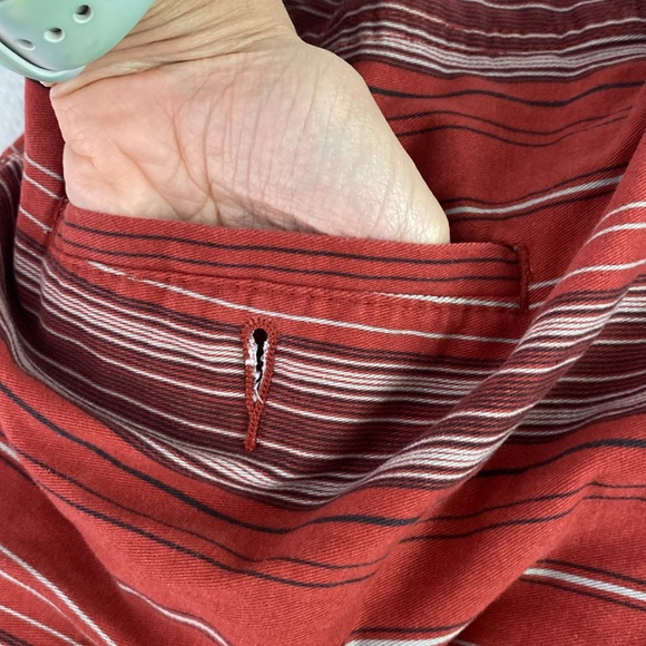 Brick red striped cargo shorts - Picture 15 of 17